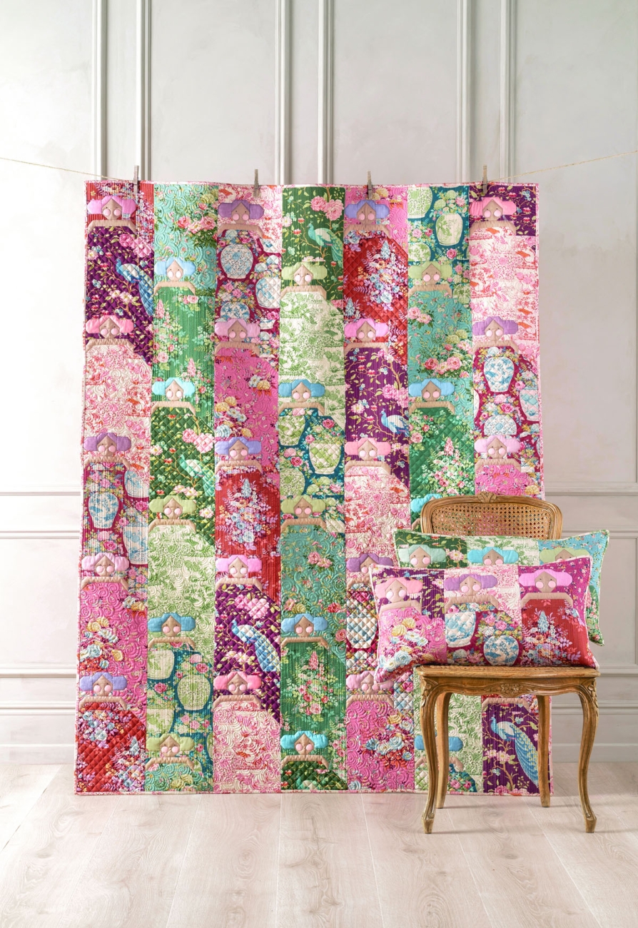 Tilda Patchwork Stoff Baumwolle - Chic Escape Whimsyflower Green